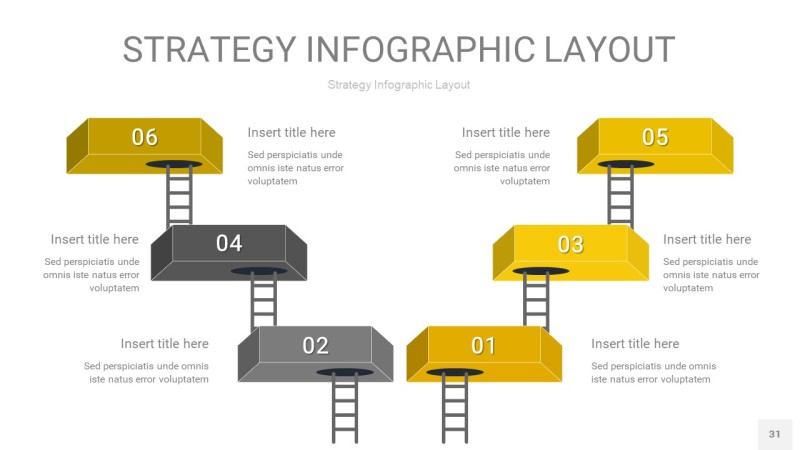 灰黄色战略计划统筹PPT信息图31