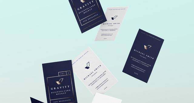 Gravity Psd B-Cards Mock-Up Vol4