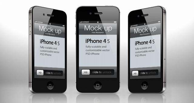 iPhone 4s Psd矢量模拟模板 iPhone 4s Psd矢量模拟模板