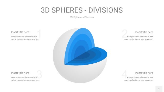 渐变蓝色3D球体切割PPT信息图4