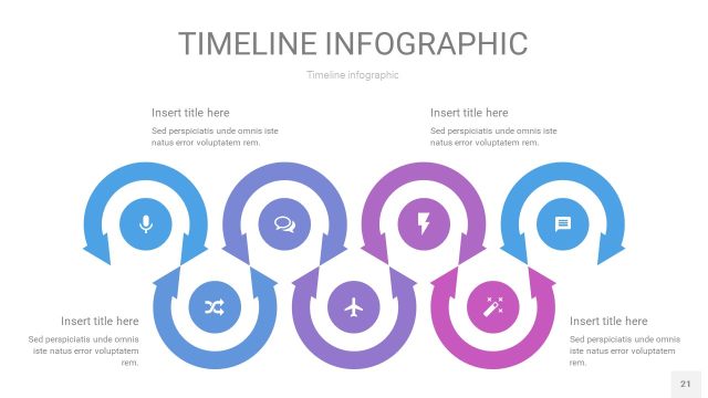紫蓝色时间轴PPT信息图21