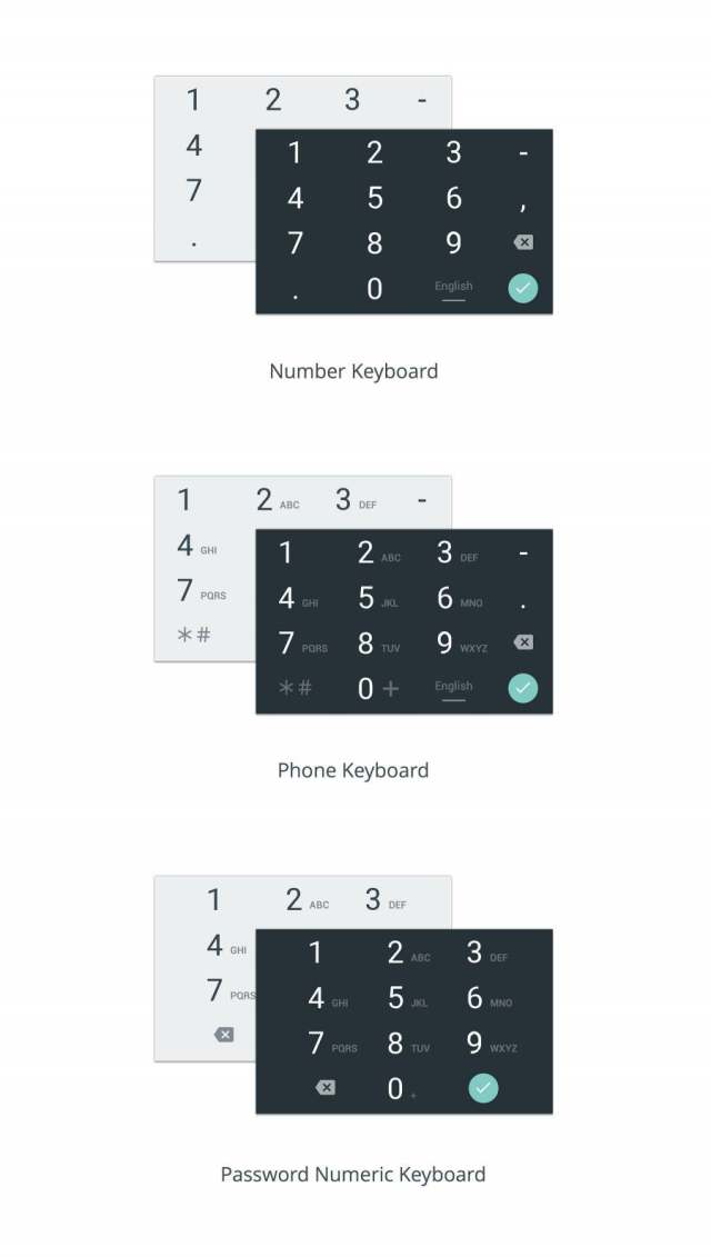 Material Design 数字键盘