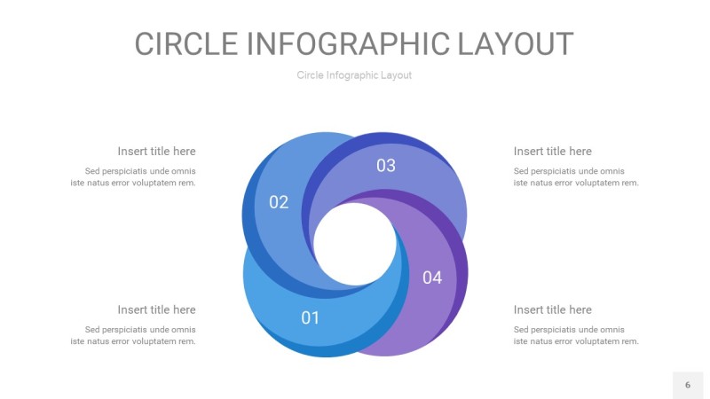 紫蓝色圆形PPT信息图6