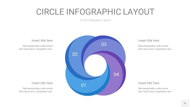 紫蓝色圆形PPT信息图6
