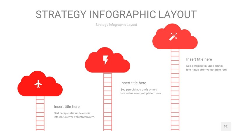 红色战略计划统筹PPT信息图32