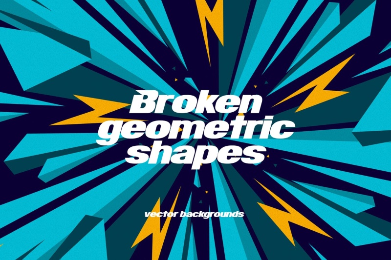 破碎的几何图形背景AI矢量素材Broken Geometric Shapes Backgrounds