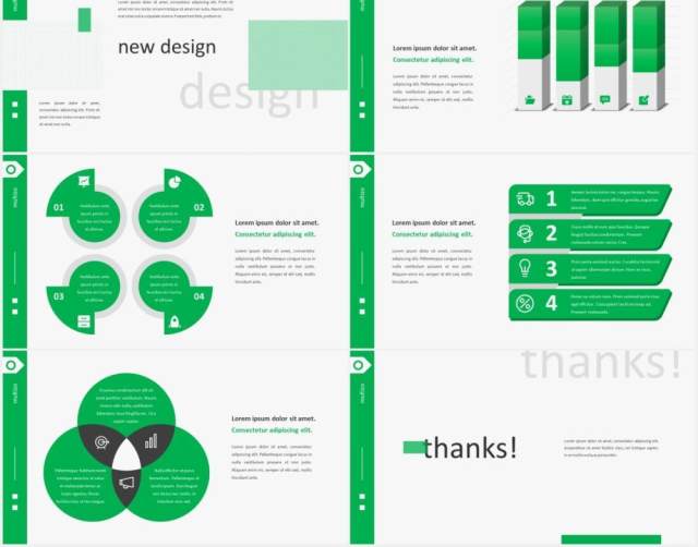 绿色简约医学医疗多用途PPT图片排版设计模板MULTIZO - Multi-purpose Powerpoint Template