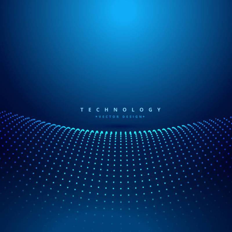 点网格波数字背景矢量设计插画