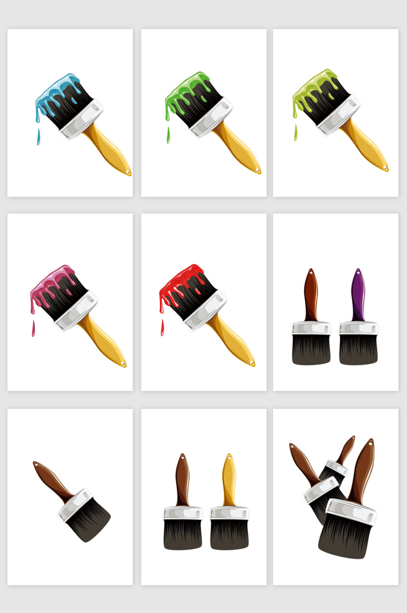 刷子各种颜色分类