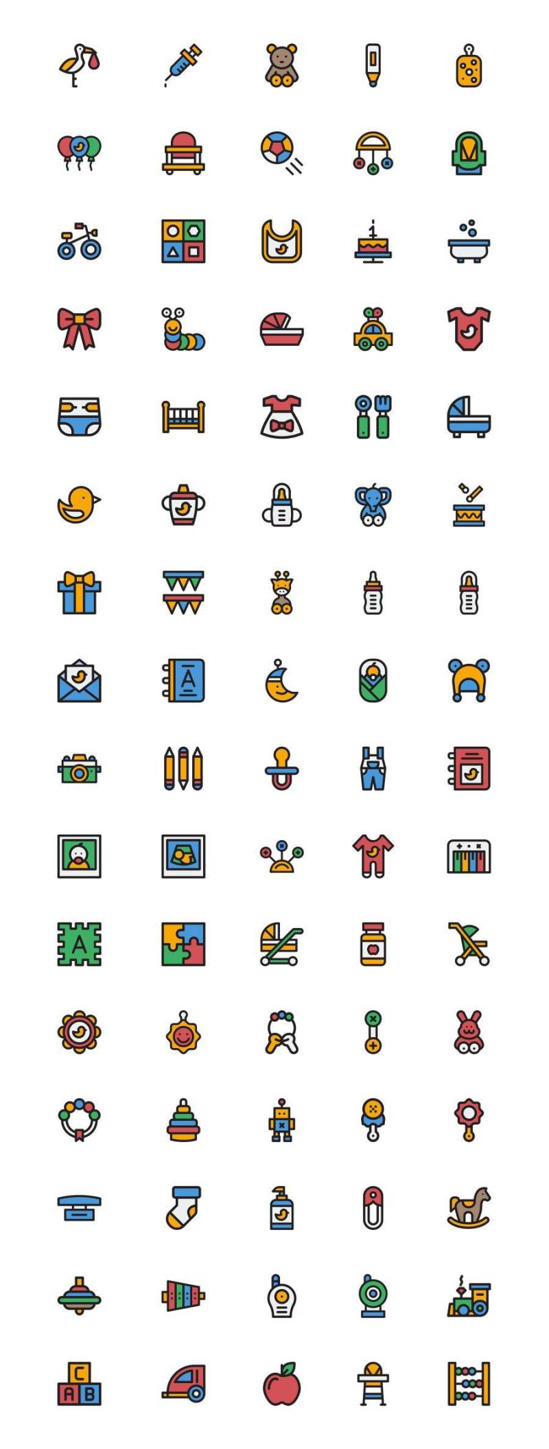 80 枚宝宝元素图标