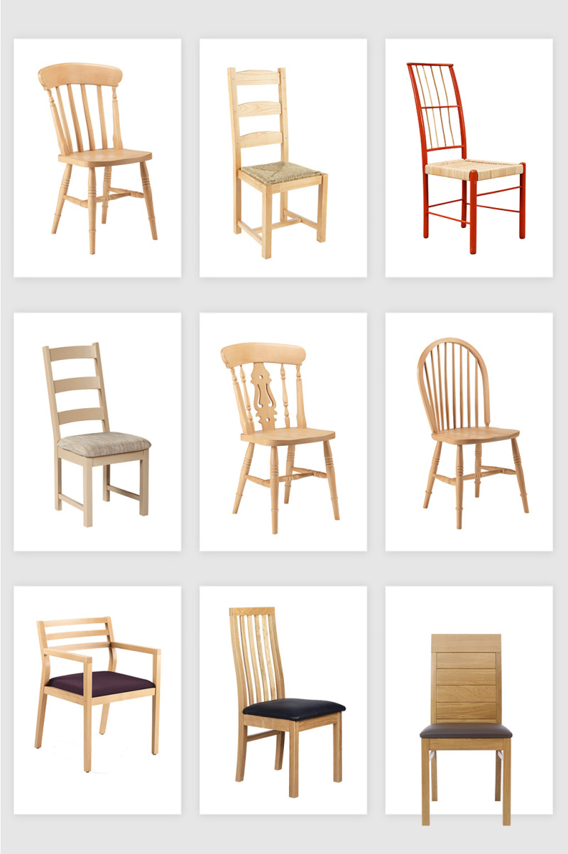 高清免抠时尚木椅椅子