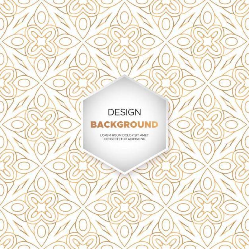 豪华装饰曼荼罗设计背景