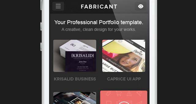 Fabricant Psd投资组合模板