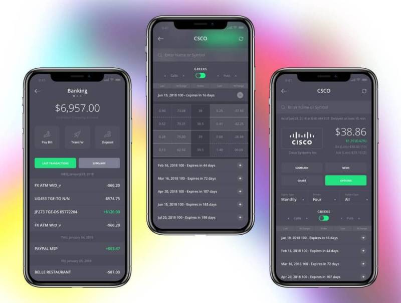 用于Sketch和Figma的Crypto Finance App，Crpt Bank iOS UI Kit