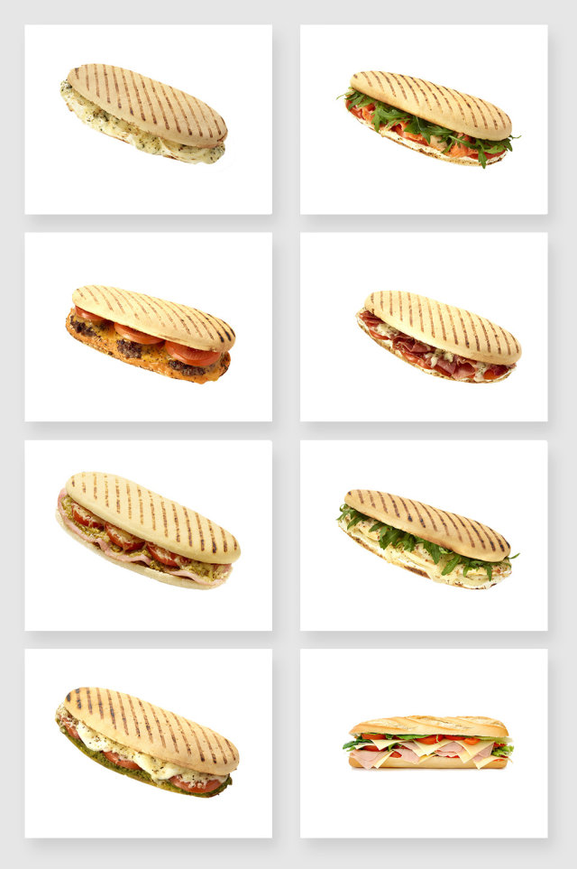 美味的三明治免抠图设计素材