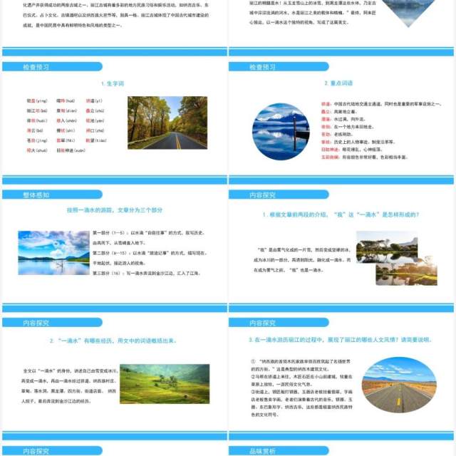 部编版八年级语文下册一滴水经过丽江课件PPT模板 部编版八年级语文下册一滴水经过丽江课件PPT模板