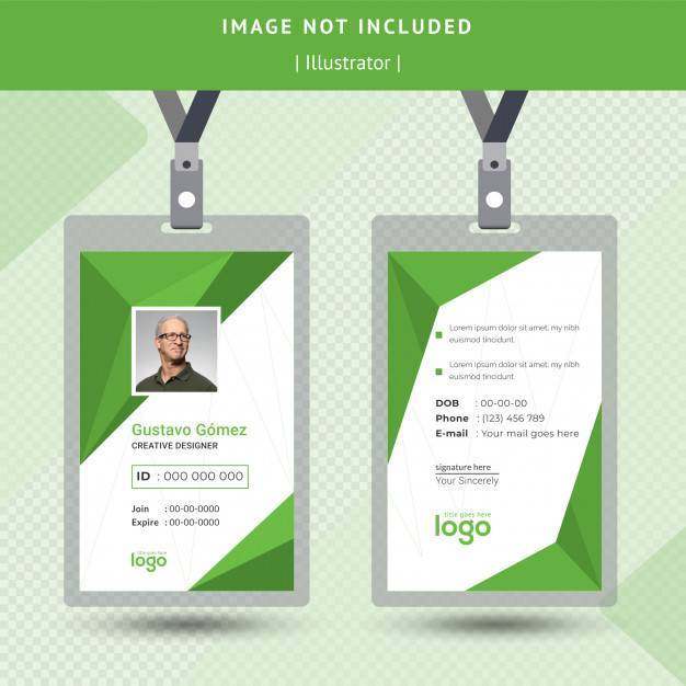 绿色抽象Id卡片设计