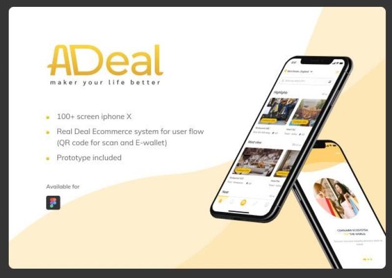 交易地点电子商务用户界面工具包Adeal - Deal Location Ecommerce UI Kits