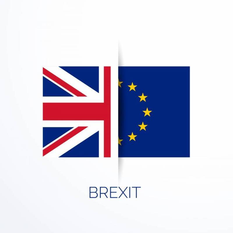 英国公民投票与英国和欧盟旗帜