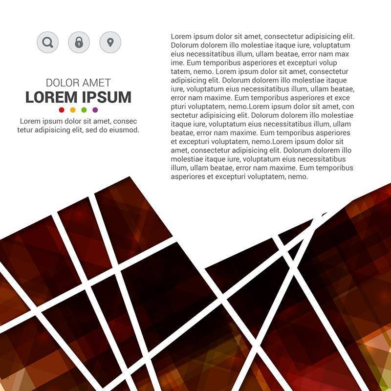 与几何形状的抽象橙色背景