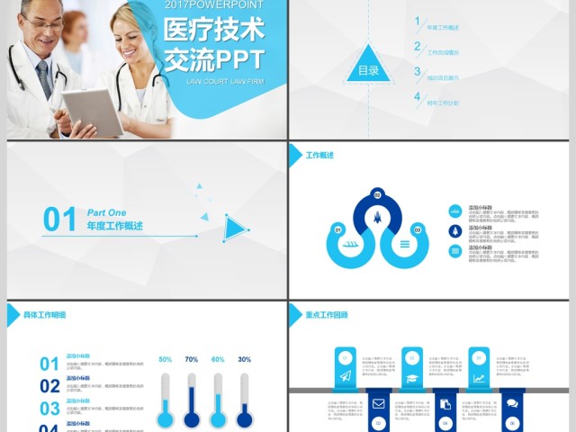 2017年医学医疗技术交流动态PPT模板