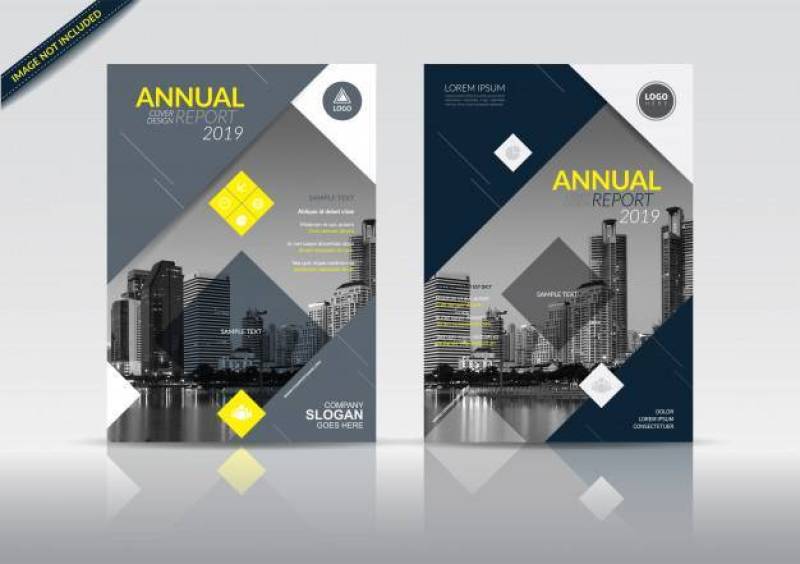 Annual report cover brochure flyer template