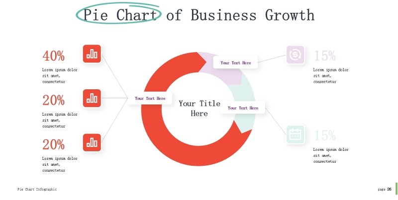圆形饼图信息图PPT模板Pie Chart infographic