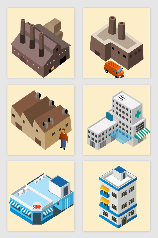 3d地标建筑装饰素材 3d地标建筑装饰素材