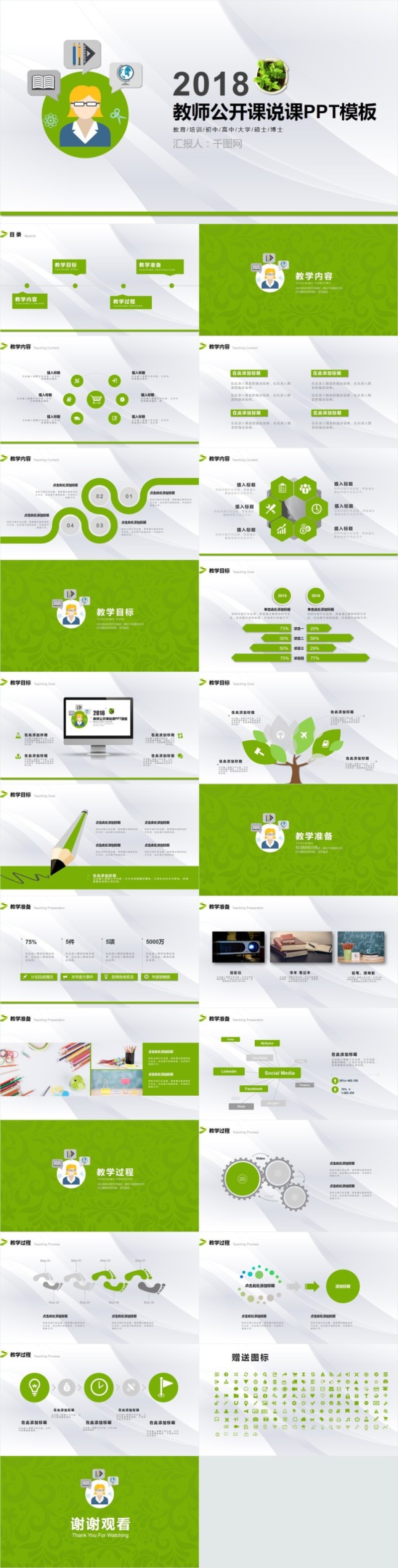 教师公开课说课PPT模板