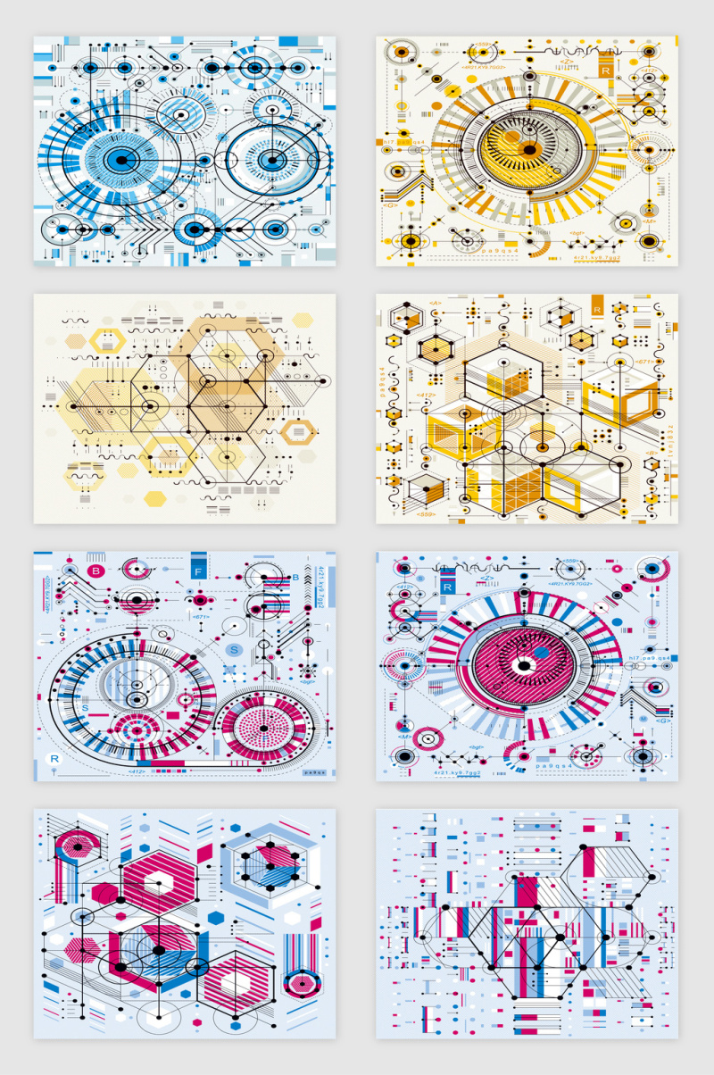 未来科技几何图形插图
