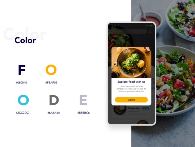 50+移动屏幕食品订购应用UI套件，Foode - 最佳食品订购移动应用程序