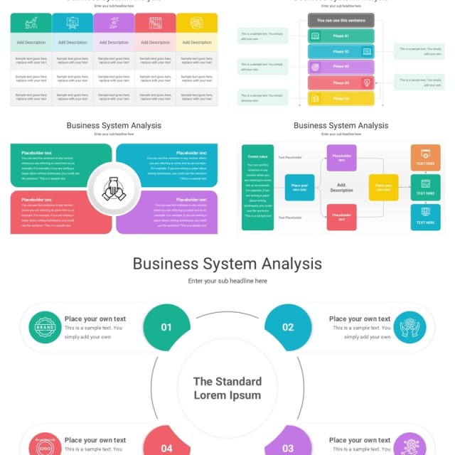 企业业务系统分析信息图结构图PPT模板Business System Analysis