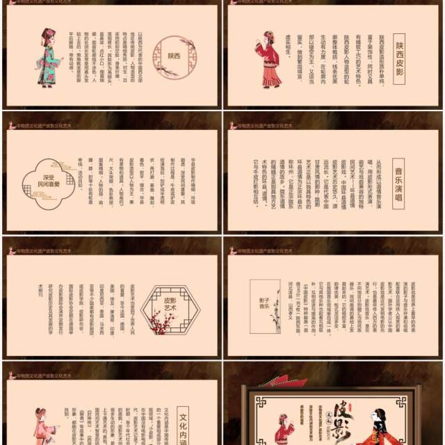 非物质文化遗产皮影艺术表演动态PPT模板 非物质文化遗产皮影艺术表演动态PPT模板