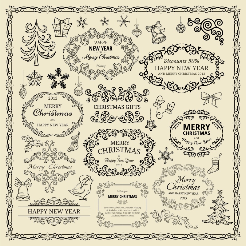 书画装饰设计元素4619