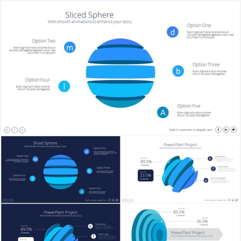 球形球体信息图表PPT素材Infographics