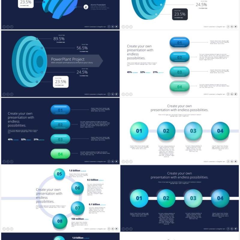 球形球体信息图表PPT素材Infographics