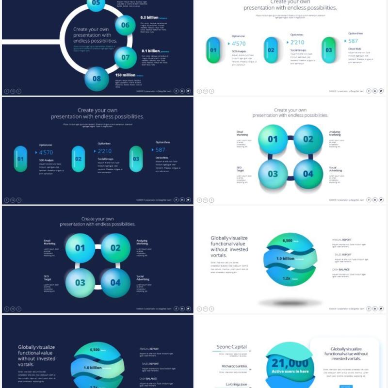 球形球体信息图表PPT素材Infographics