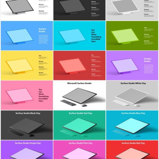 计算机电脑笔记本样机模型可插图PPT素材模板Computers Other