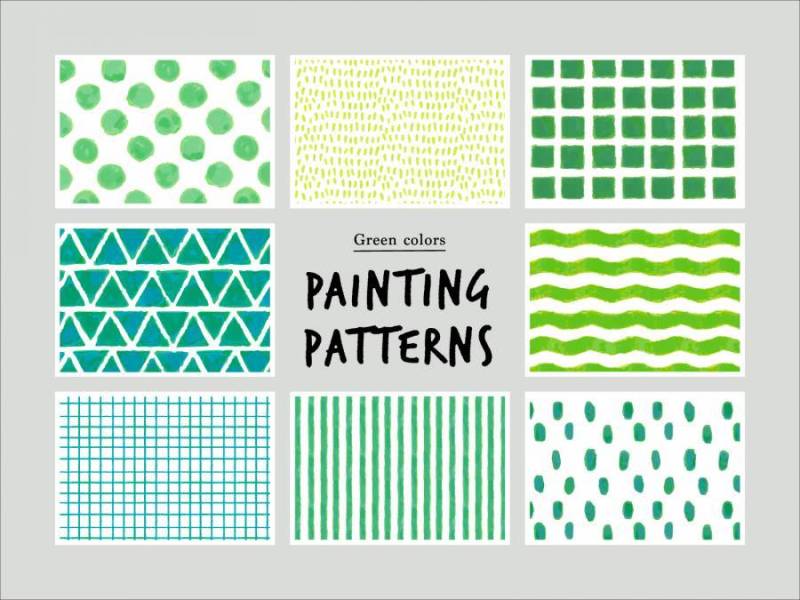 绿色的手绘模式