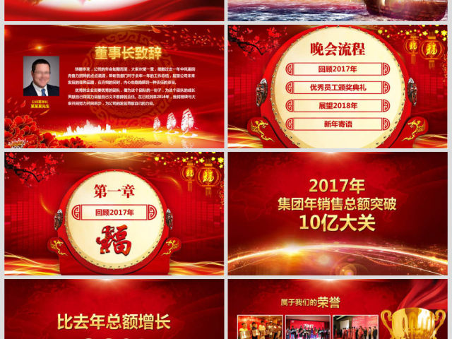 2018震撼年会开场PPT模板狗年晚会
