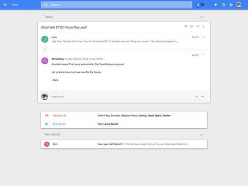 Google Inbox Template