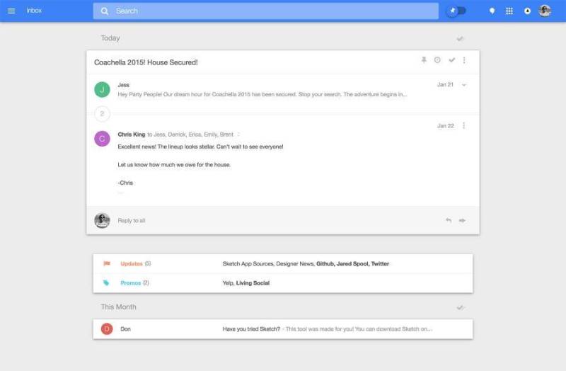 Google Inbox Template