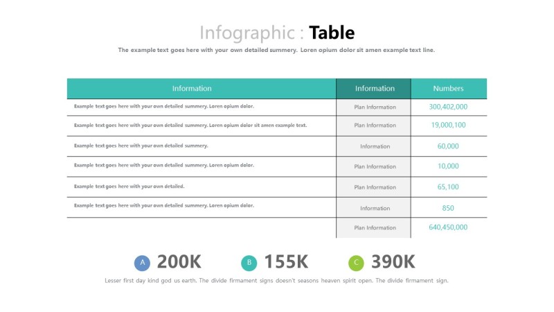 彩色表格PPT图表29