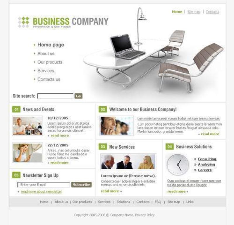 公司展示类网站模板PSD(2)