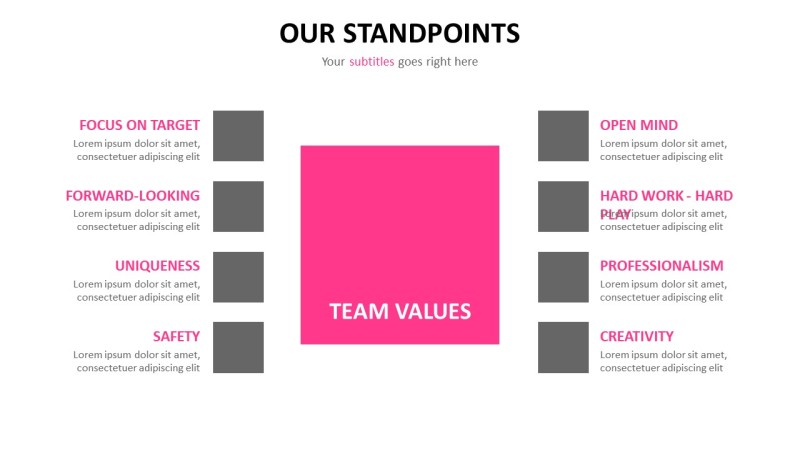 红紫色并列关系PPT图表-28