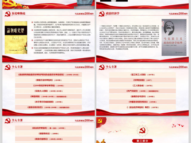 马克思诞辰200周年重温共产党宣言PPT 马克思诞辰200周年重温共产党宣言PPT