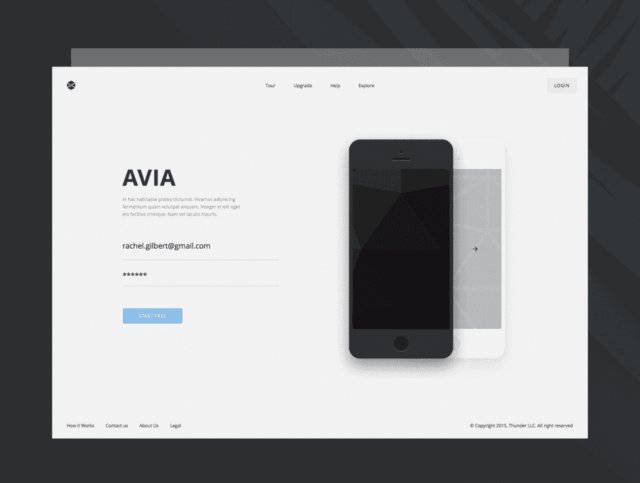 美丽的40模板主页工具包，Avia UI Kit：Splash