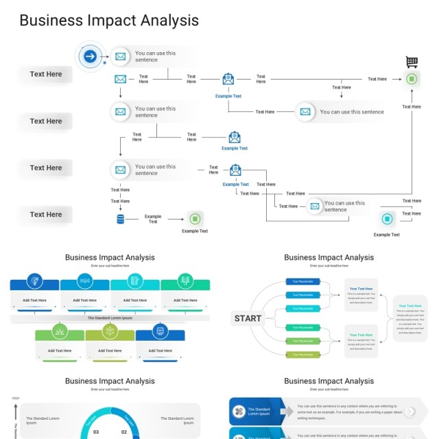 商业影响分析信息图表表格PPT模板Business Impact Analysis