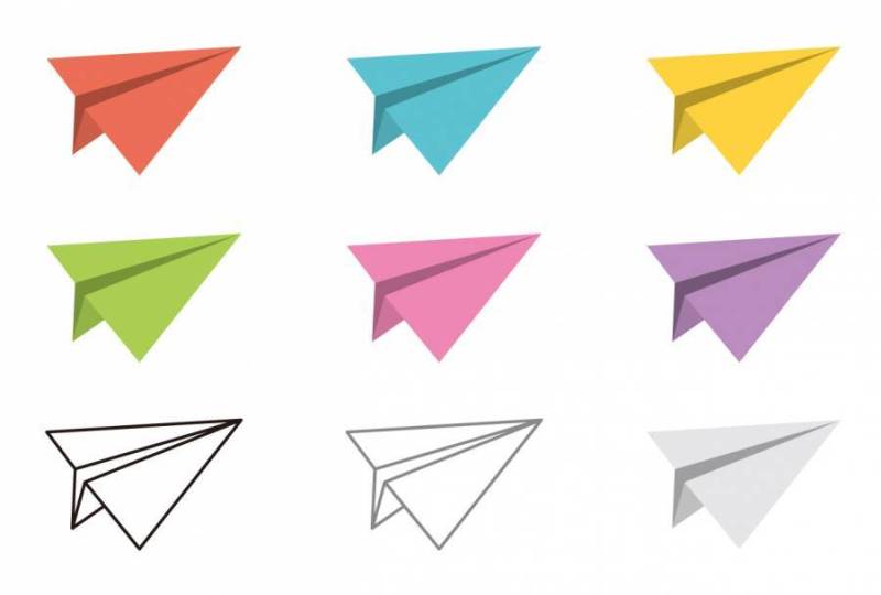 多彩的纸飞机