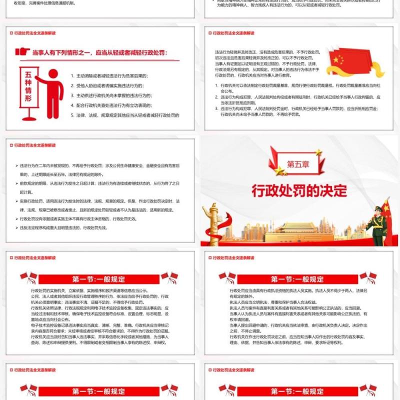 中华人民共和国行政处罚法解读PPT模板